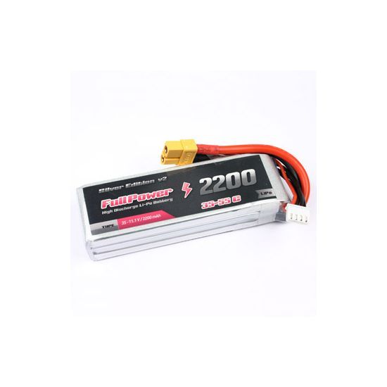 FullPower Batteria Lipo 3S 2200 mAh 35C Silver V2 - XT-60