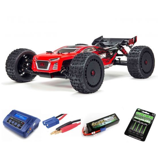 Arrma TALION 6S BLX Brushless Truggy 4WD RTR 1/8, Red Black SUPER COMBO 4S