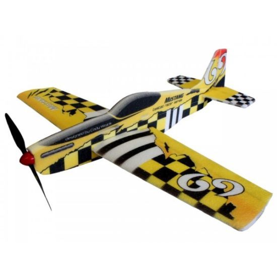 RC Factory Mustang (giallo) / 780 mm Aeromodello acrobatico