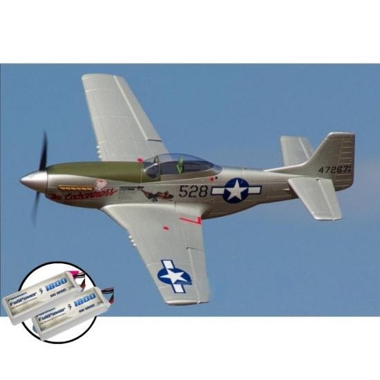 Freewing P-51D Mustang 850mm PNP + 2 FullPower 4S 1800 mAh