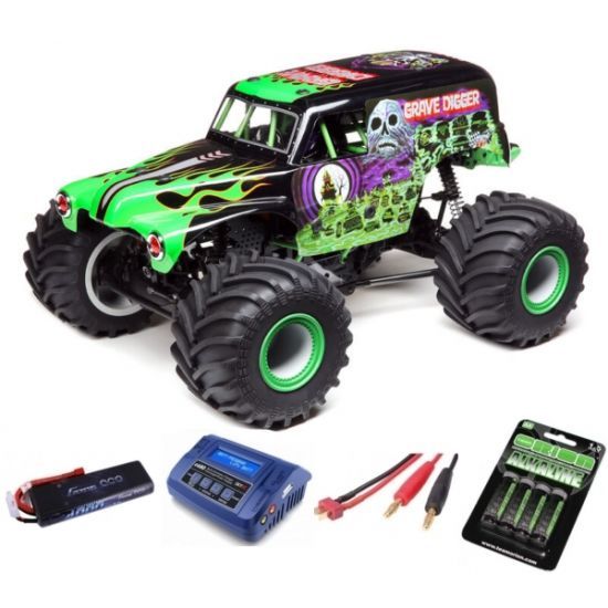 Losi Solid Axle Monster Truck RTR Grave Digger SUPER COMBO 2S