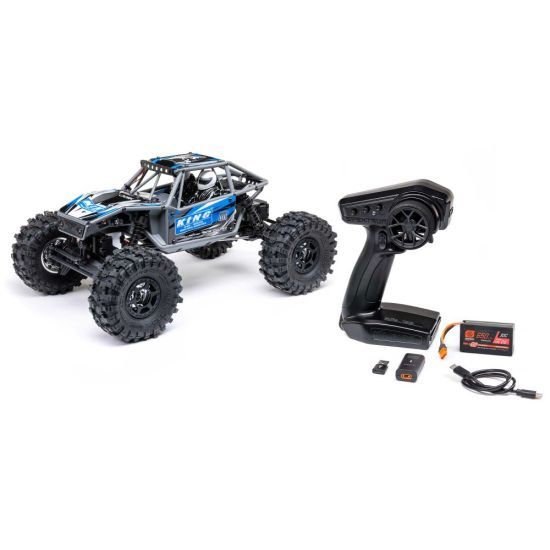 Axial UTB18 Capra 4WS 4X4 1/18 RTR Brushed Rock Crawler Blu - Automodello elettrico Crawler