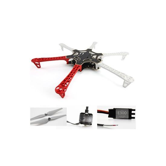 DJI F550 ARF kit Drone (con motori E300, ESC, eliche autoserranti)