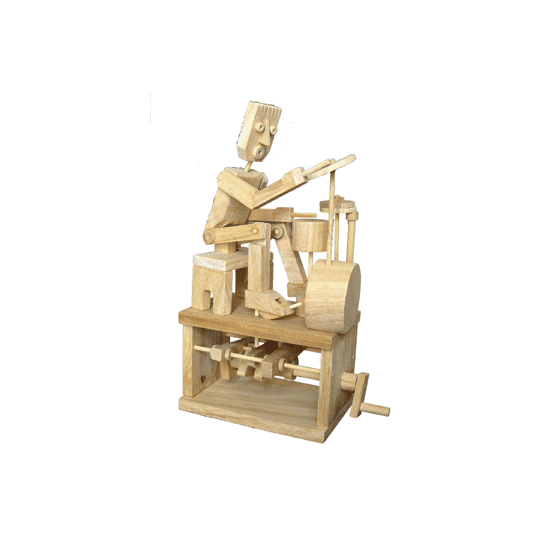 Jonathan Automata Batterista in legno assemblato