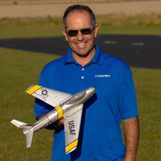E-flite UMX F-86 Sabre 30mm EDF Jet BNF Basic AS3X e SAFE - Aeromodello Jet micro