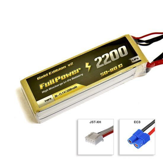 FullPower Batteria Lipo 3S 2200 mAh 50C Gold V2 - EC3