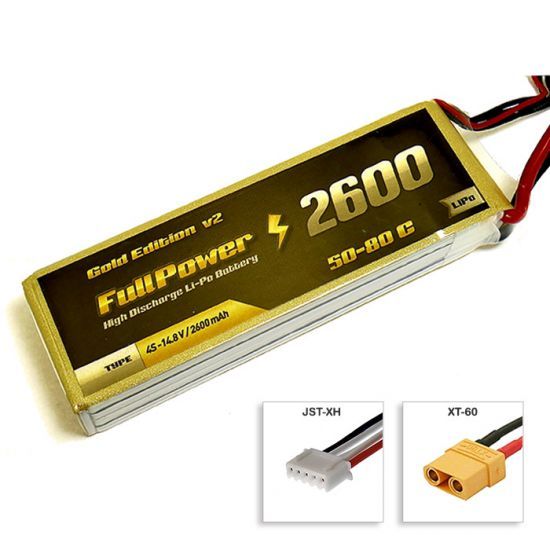 FullPower Batteria Lipo 4S 2600 mAh 50C Gold V2 - XT60