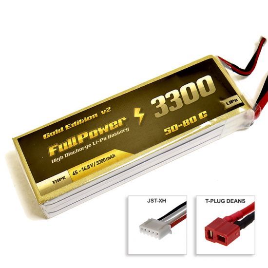 FullPower Batteria Lipo 4S 3300 mAh 50C Gold V2 - DEANS