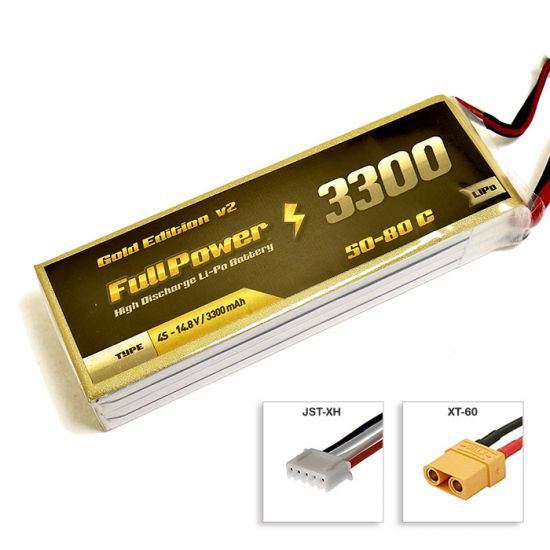 FullPower Batteria Lipo 4S 3300 mAh 50C Gold V2 - XT-60