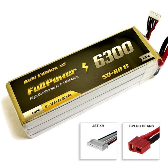 FullPower Batteria Lipo 5S 6300 mAh 50C Gold V2 - DEANS