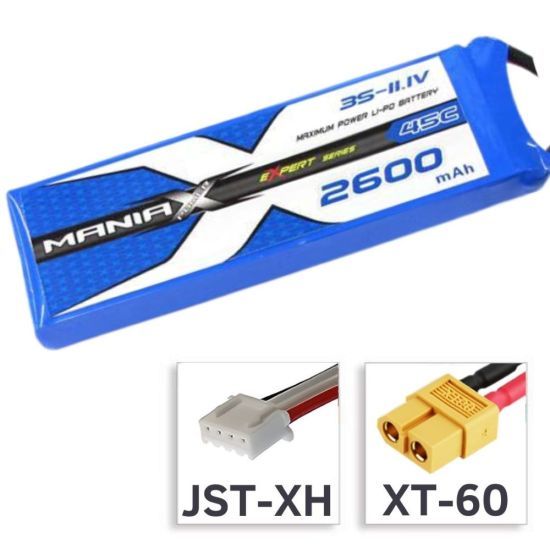 ManiaX Batteria Lipo 3S 11,1V 2600mAh 45C - XT60