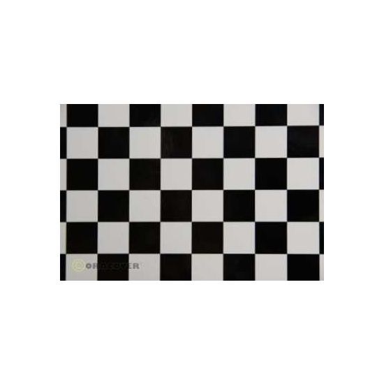 Oracover OraFUN3 bianco/nero scacchi 25x25mm, 2 mt.
