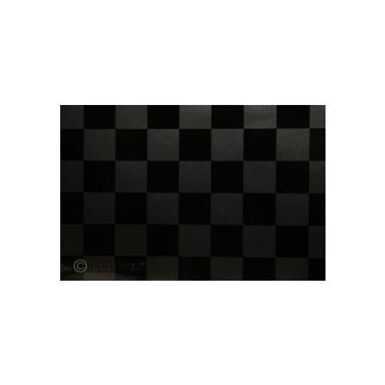 Oracover OraFUN3 grafiteperla/nero scacchi 25x25mm, 2 mt.
