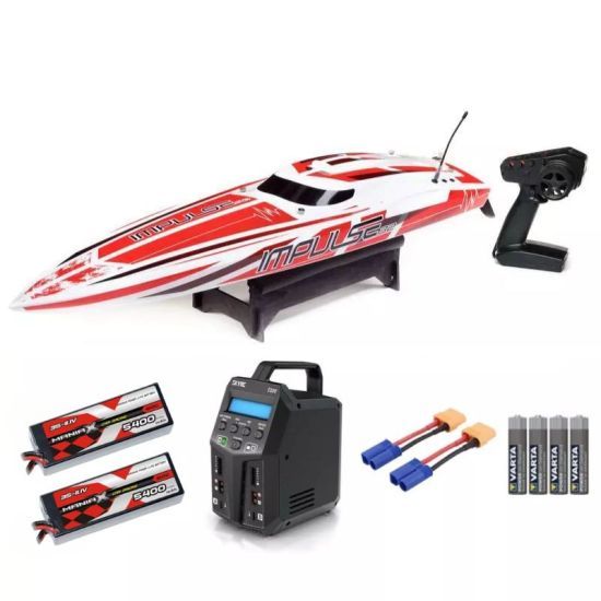 ProBoat Impulse 32 6S Brushless White/Red RTR Motoscafo elettrica SUPER COMBO MX