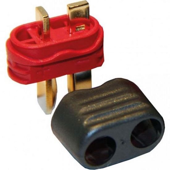 Robbe Connettore maschio tipo Deans V2 10Pz GOLD PLUG