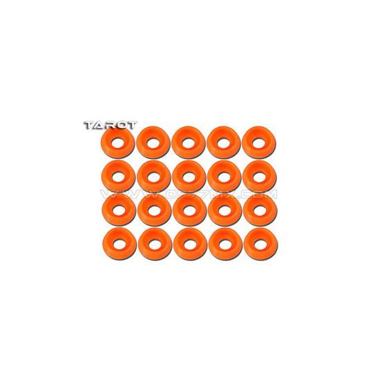 Tarot Rondelle ad incasso 3mm 20 pz arancione