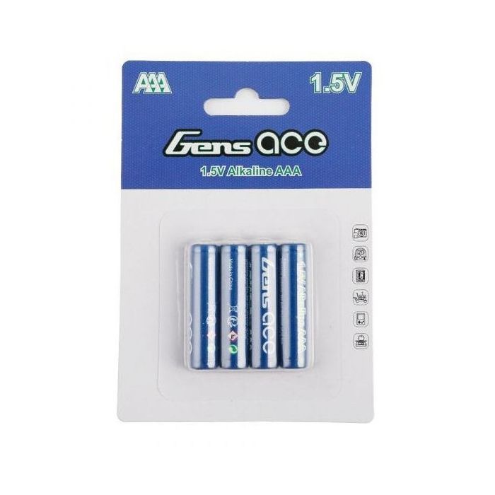 Gens ACE Batteria alkalina AAA MINISTILO 4 pezzi