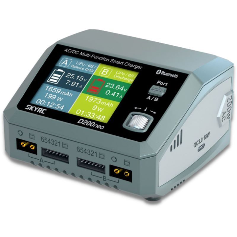 SkyRC D200 Neo 10-30/220V 2 Uscite 1-6S 800W Caricabatterie