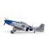 E-flite P-51D Mustang 1.2m SMART BNF Basic con AS3X & SAFE Select Aereo Elettrico