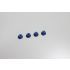Kyosho Dadi alluminio autobloccanti flangiati M4 blu (4 pz) - 1-N4045FNA-B
