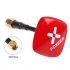Foxeer Antenna patch direzionale Foxeer Echo cable version RHCP SMA 5.8ghz Rossa