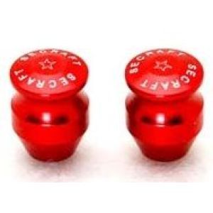 Secraft Cappucci alluminio ROSSI per interruttori TX (2 pz)
