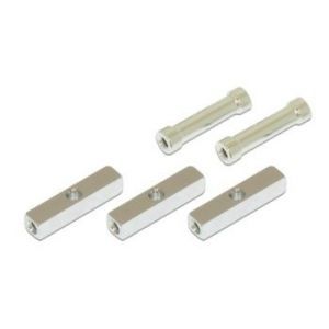 Gaui GUH 208400 X5 - Alu square post with 3 mm middle hole (5x5x23.5mm) and round post (3x4.8x23mm)