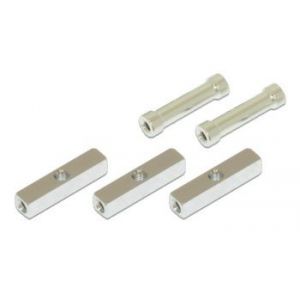 Gaui GUH 208402 X5 - Alu square post with 3mm thread hole (5x5x23.5mm) and round post (3x4.8x23mm)