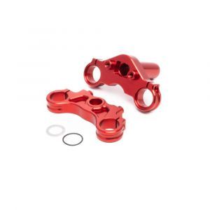 Losi Aluminum Triple Clamp Set, Red: PM-MX - LOS364002