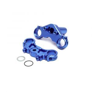 Losi Aluminum Triple Clamp Set, Blue: PM-MX - LOS364003