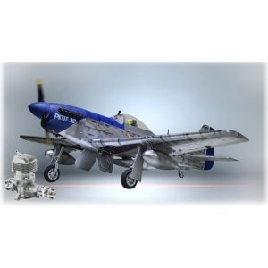Phoenix Model P51 Mustang 50-61cc CARBON + DLE 55 RA Aeromodello riproduzione