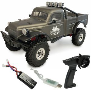 Amewi AMXRock AM18 Scale Crawler Harvest 1:18 RTR Grigio - Automodello Crawler Elettrico con batteria e c