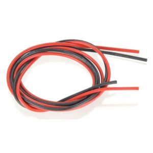 Robbe cavo siliconico rosso-nero 5,5 mm² AWG10 (1+1 mt)