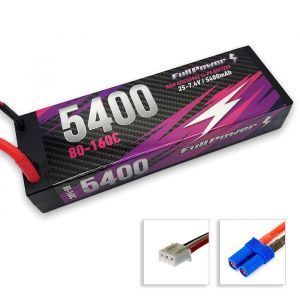 FullPower Batteria Lipo 2S 5400mAh 80/160C HARDCASE - EC5