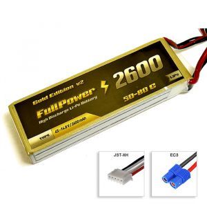 FullPower Batteria Lipo 4S 2600 mAh 50C Gold V2 - EC3