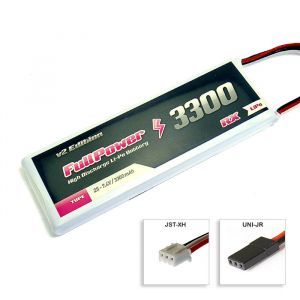 FullPower Batteria RX Lipo 2S 3300 mAh 35C V2 - JR