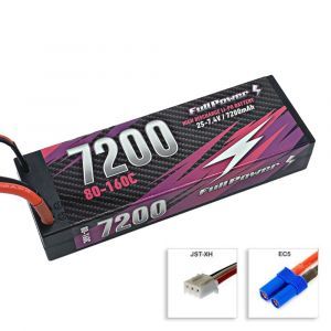 FullPower Batteria Lipo 2S 7200mAh 80/160C HARDCASE - EC5