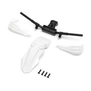 Losi Fender, Handguards & Handle Bars, White: Promoto-SM - LOS-2304