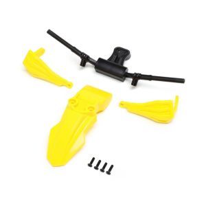 Losi Fender, Handguards & Handle Bars, Yellow: Promoto-SM - LOS-2292