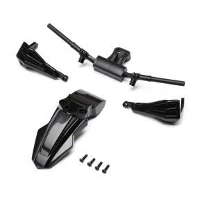 Losi Fender, Handguards & Handle Bars, Black: Promoto-SM - LOS-2281