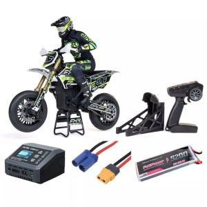 Losi Promoto-SM FXR Supermoto 1/4, RTR Bianca - Moto elettrica SUPER COMBO