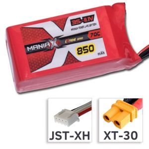ManiaX Batteria Lipo 3S 11,1V 850mAh 70C - XT30