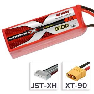 ManiaX Batteria Lipo 22.2V 5100mAh 70C XT90 plug