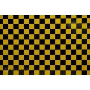 Oracover OraFUN4 giallo/nero scacchi 12,5x12,5mm, 2 mt.