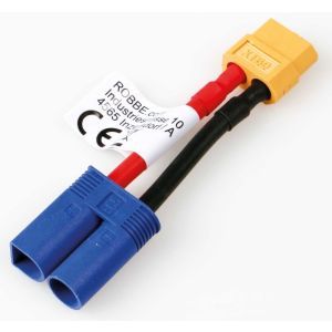 Robbe Adattatore EC5 maschio a XT60 femmina con cavo 3cm
