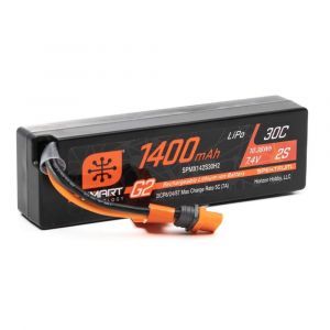 Spektrum Batteria Lipo 2S 1400mAh 30C HARDCASE Smart G2 IC2