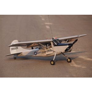 VQ Model L-19 Bird Dog 55 Argento / 1730 mm - Aeromodello riproduzione