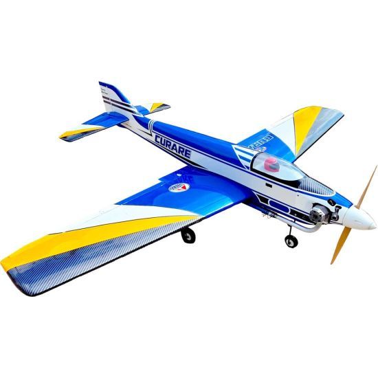 Seagull Curare-style 64’’ RC1 ARF BLU con carrelli retrattili - Aeromodello acrobatico vintage