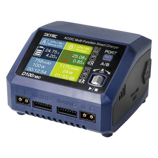 SkyRC D100 Neo 2x100W 10-30/220V 1-6S Caricabatterie