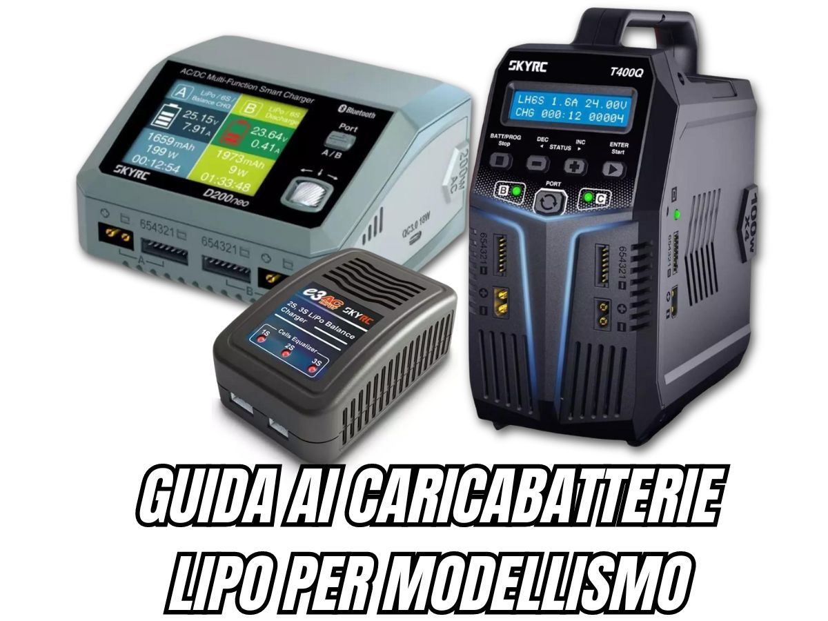 Caricabatterie LiPo per modellismo: vari tipi e caratteristiche, inclusi caricabatterie semplici, computerizzati e multiporta con pro e contro per ogni tipologia.